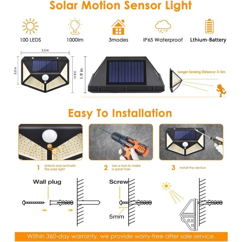 Outdoor Solar Powered Wall Lig - Home Security Flood Lights 评论和价格
