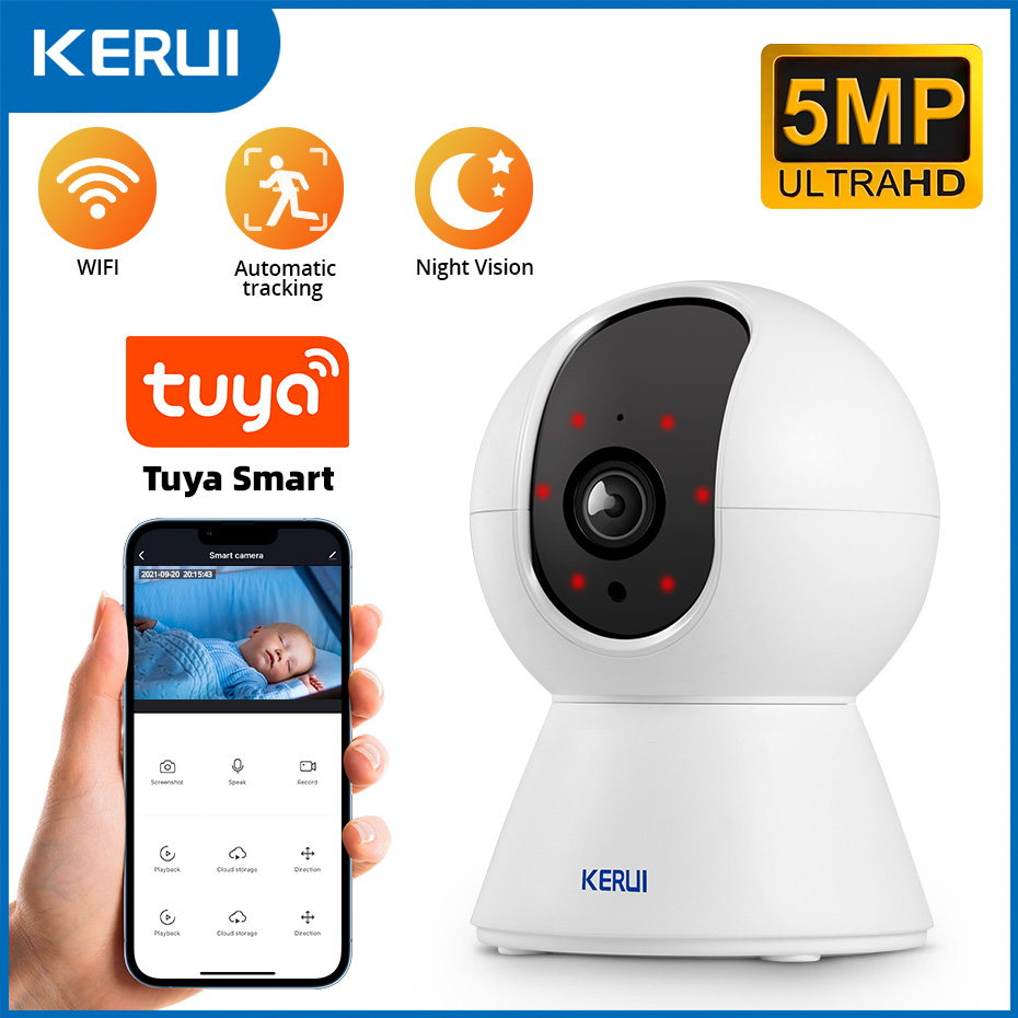 KERUI 5MP Tuya Smart Mini WiFi - Eufy Camera E220 评论和价格